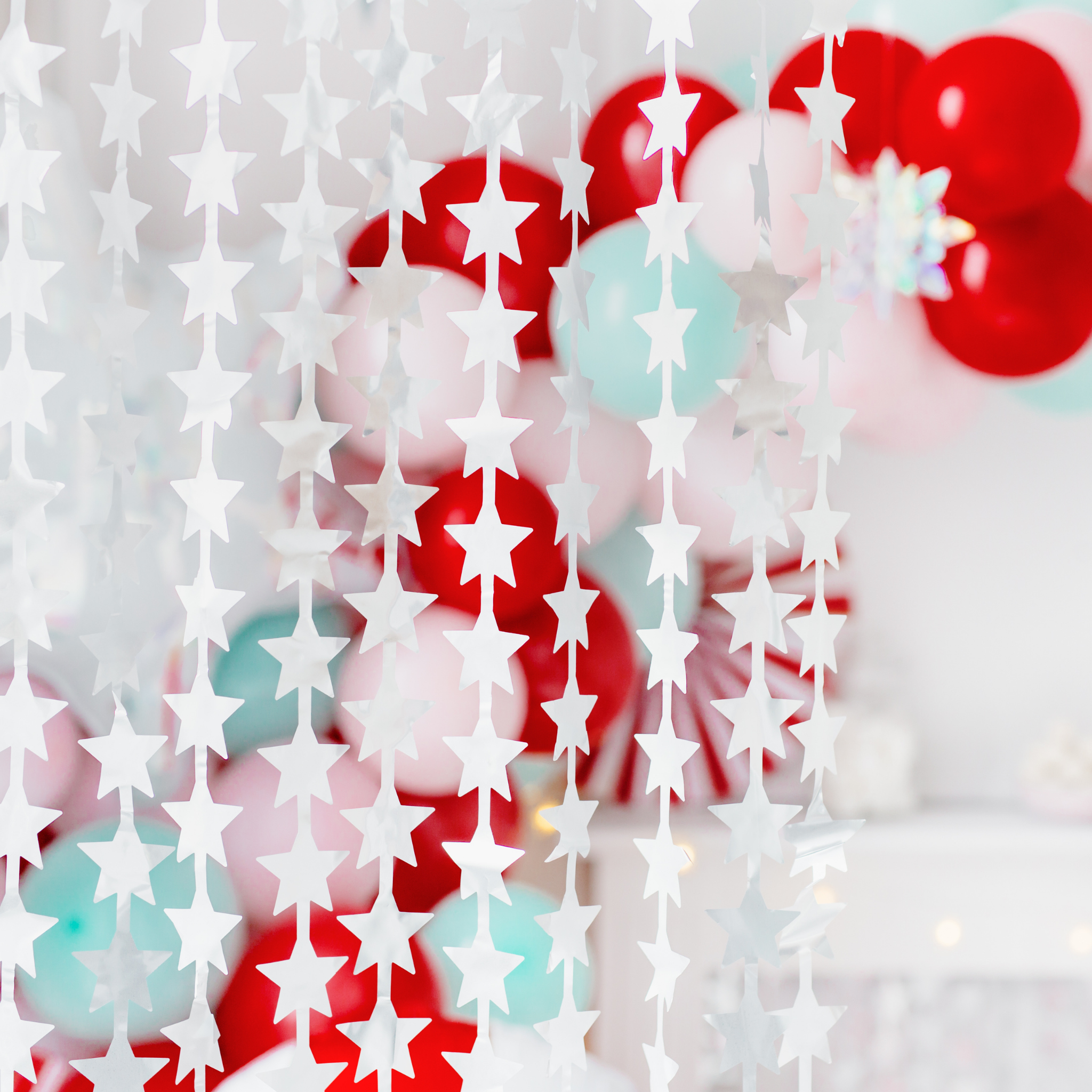 Partyvorhang Sterne Silber -hey-Party.de- Vorhänge -#Variante_