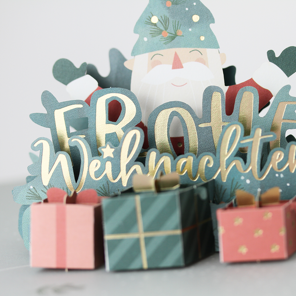 Pop-Up Karte "Frohe Weihnachten" Geschenke -hey-Party.de- Pop-up Karten -#Variante_