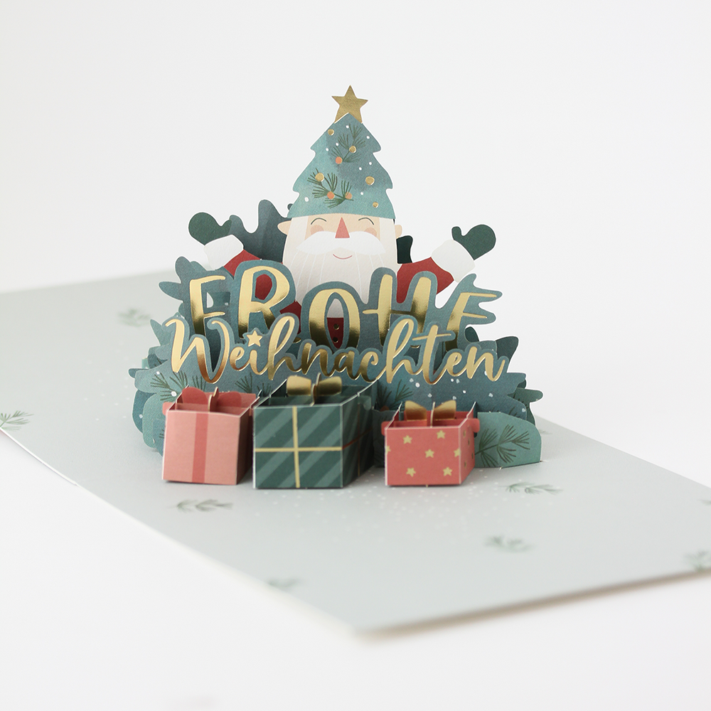 Pop-Up Karte "Frohe Weihnachten" Geschenke -hey-Party.de- Pop-up Karten -#Variante_