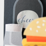 Pop-Up-Karte "Happy Birthday" Burger Doppelkarte Quadratisch -hey-Party.de- Pop-up Karten -#Variante_