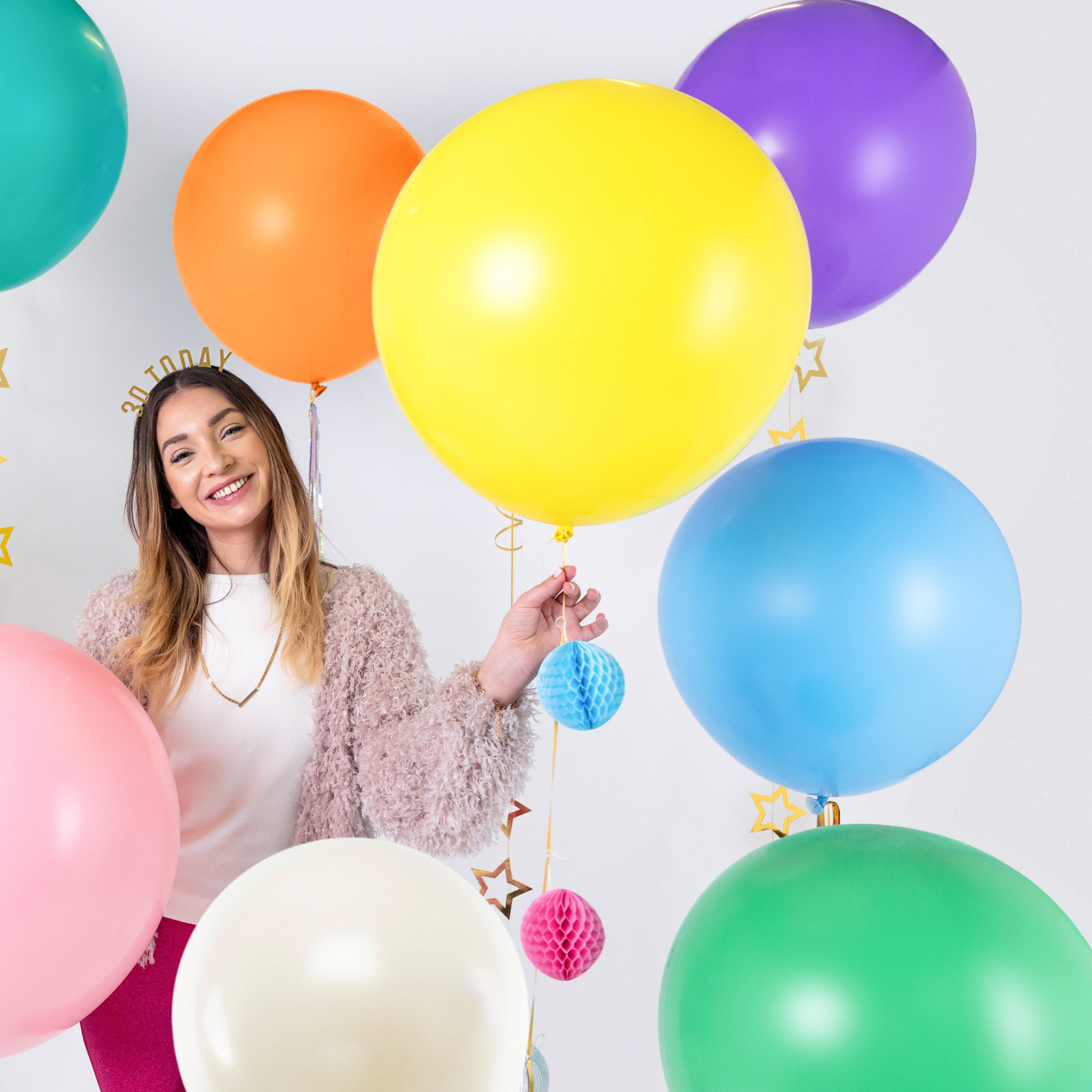 Riesenballon 60 cm Lavendel Lila -hey-Party.de- Latexballons -#Variante_