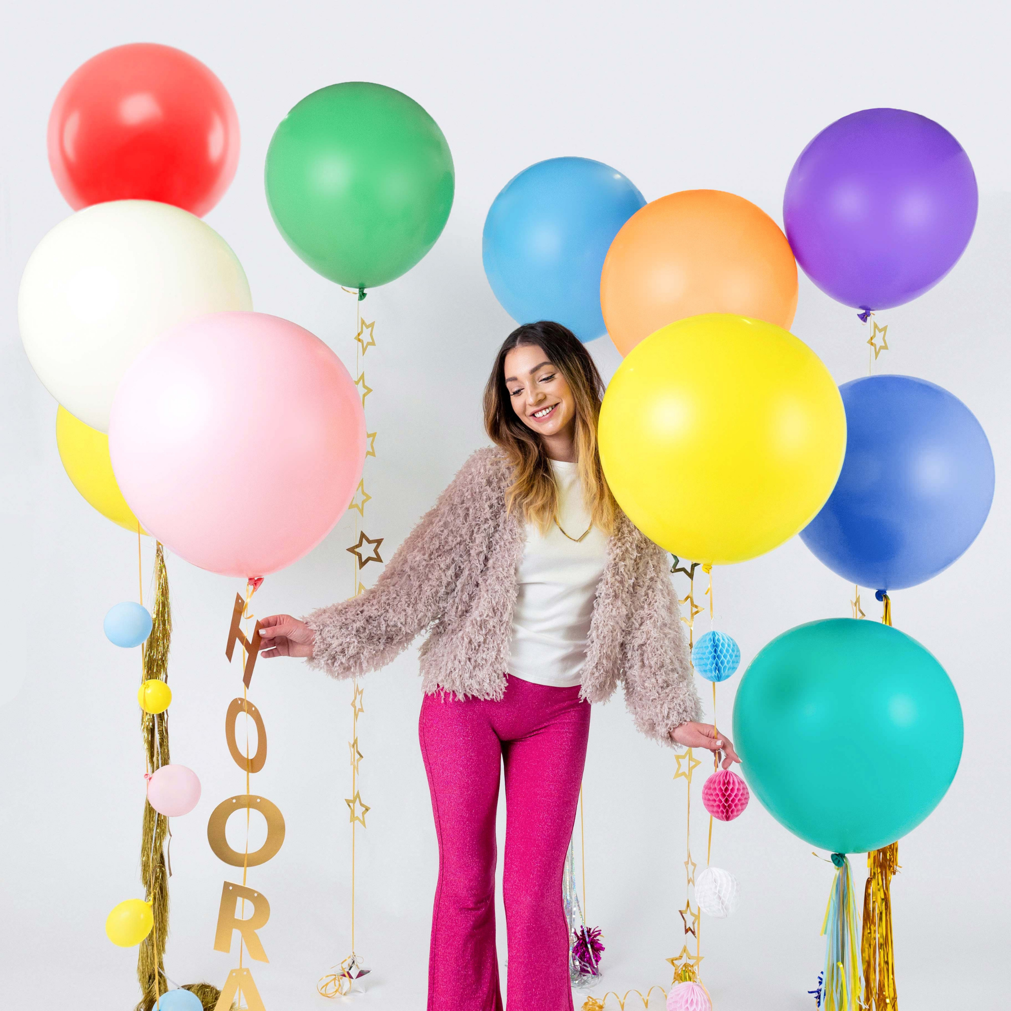 Riesenballon 60 cm Lavendel Lila -hey-Party.de- Latexballons -#Variante_