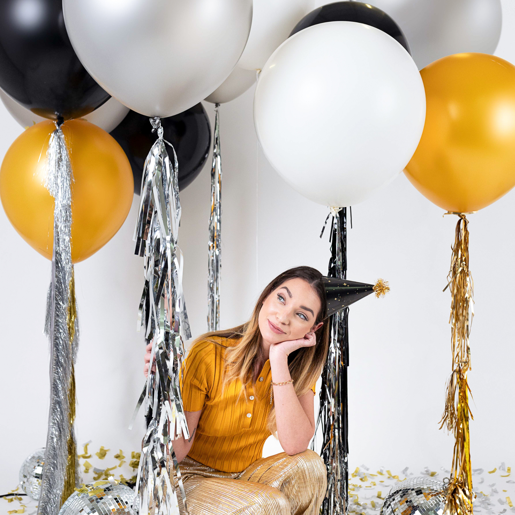 Riesenballon 60 cm Schwarz -hey-Party.de- Latexballons -#Variante_60 cm, 100 cm