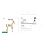 Stehender Folienluftballon Pferd Beige -hey-Party.de- Folienballons -#Variante_